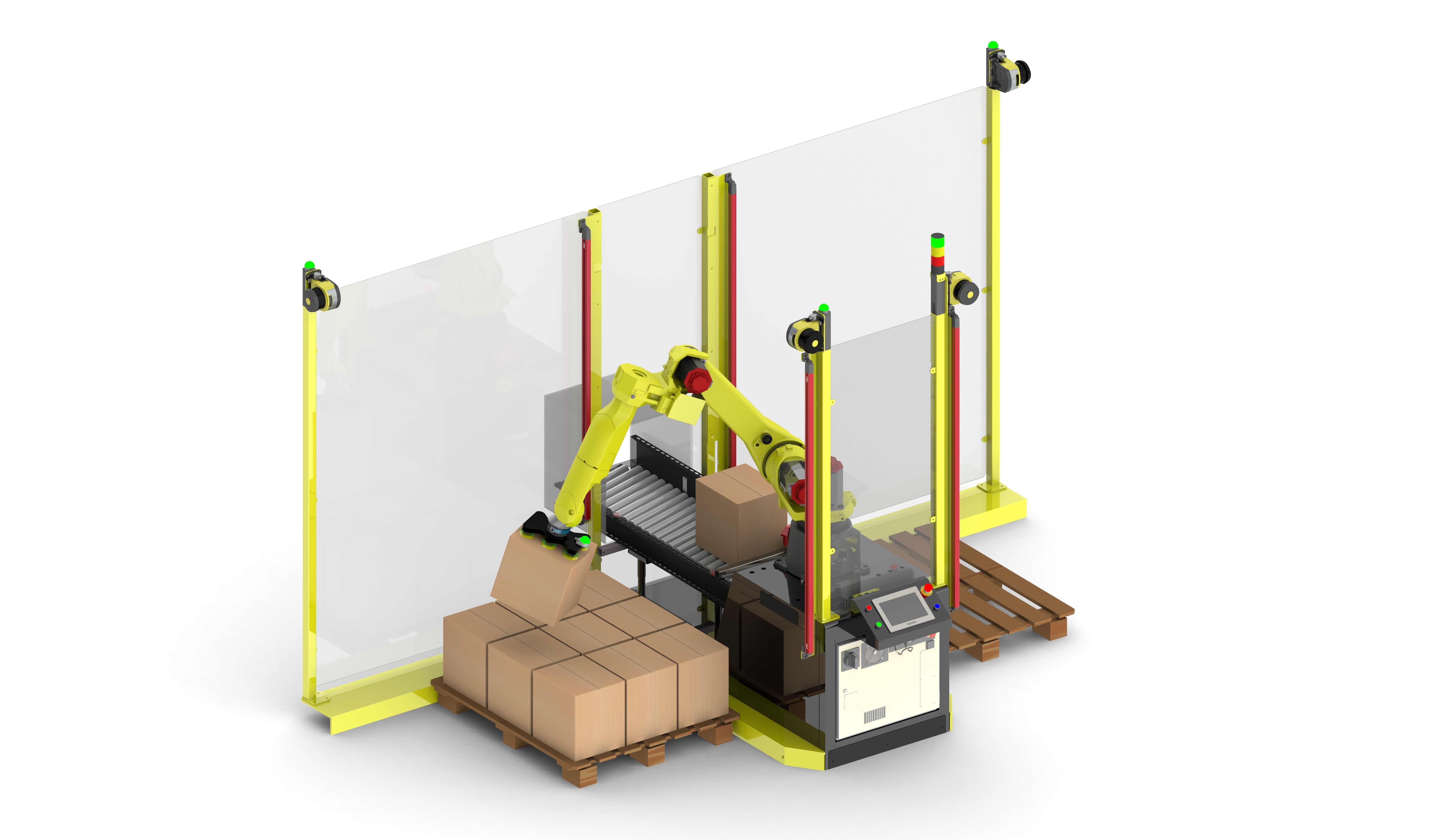 Îlots Robotisés avec cellule de protection